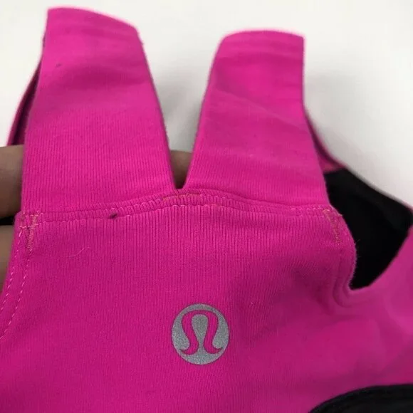 Lululemon Raspberry Glo Light Black Surplice Deep V Athletic Tank Top - Picture 4 of 6